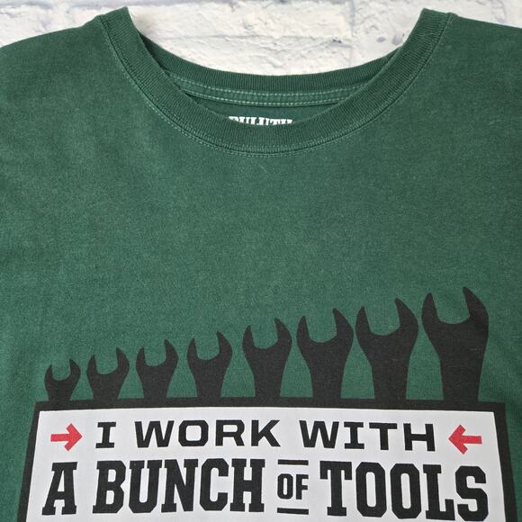 Work with a Bunch of Tools Duluth Trading Dark Green Relaxed Longtail T sz Large - Picture 4 of 7